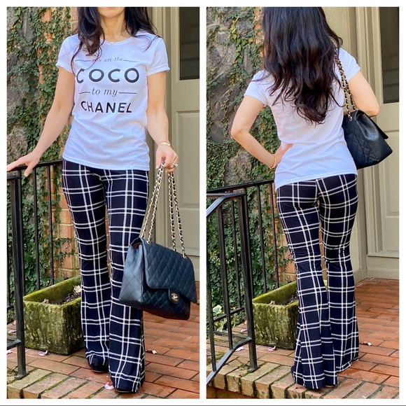 ✨LAST ONE✨Fabulous checkered wide bell flare pants - Picture 4 of 7